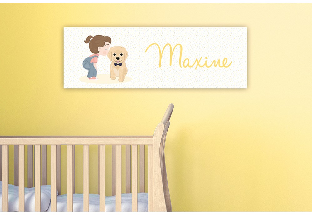 Meisje met lieve hond Meisje met lieve hond